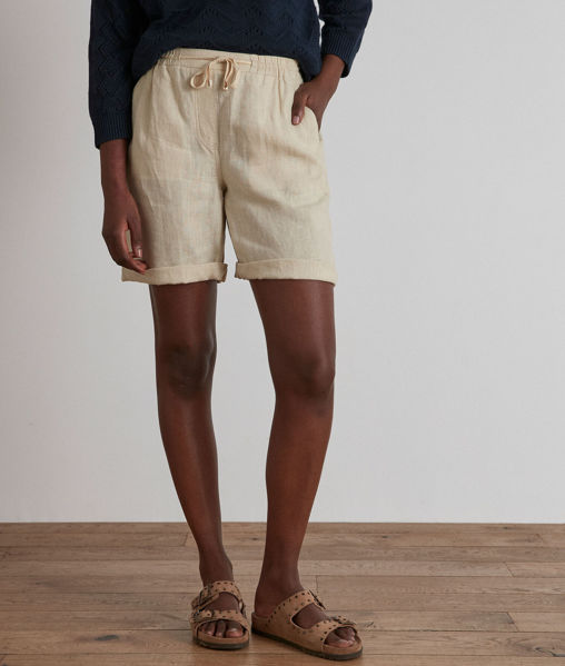 Picture of SOANNE BEIGE RESPONSIBLE-LINEN SHORTS